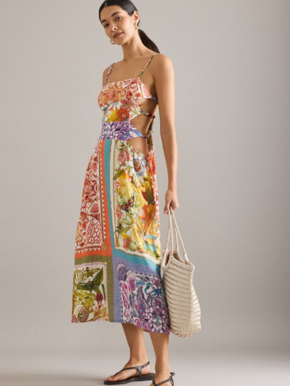 NWT Anthropologie Sleeveless Beaded Midi Dress - Picture 5 of 7